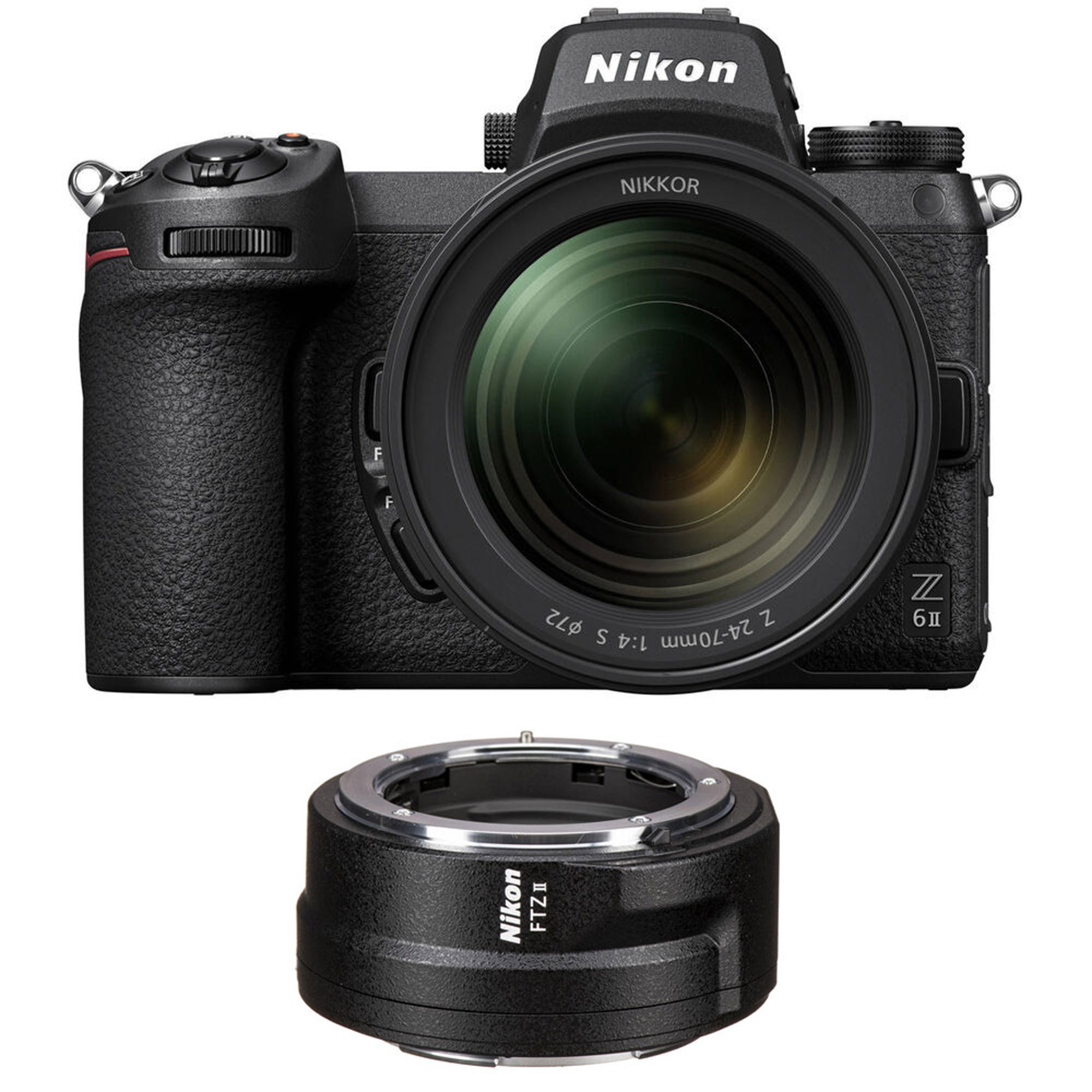 Nikon Z6 II Mirrorless Camera with Z 24-70mm f/4 S Lens with FTZ II Mount Adapter