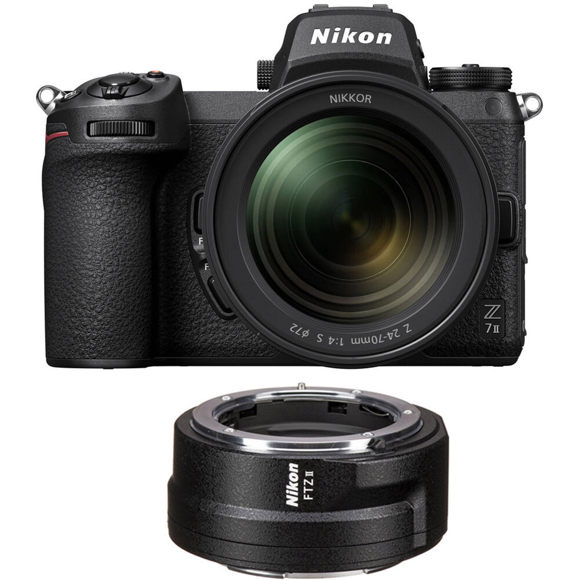 Nikon Z7 II Mirrorless Camera with Z 24-70mm f/4 S Lens with FTZ II mount adapter
