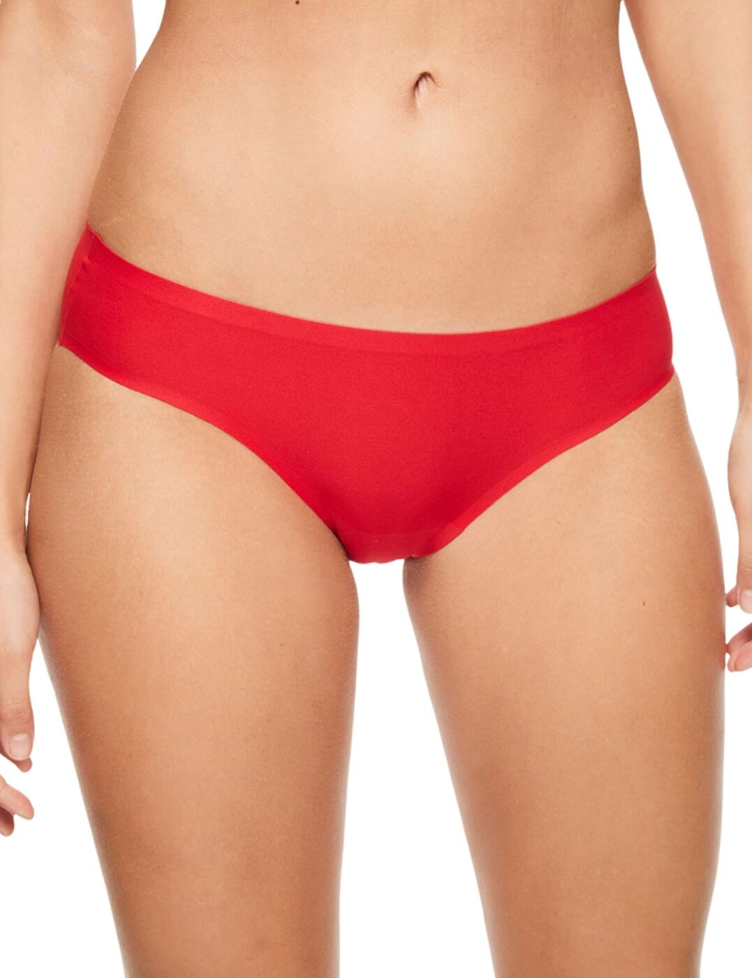 Chantelle Soft Stretch Brazilian Brief - Poppy Red - One Size