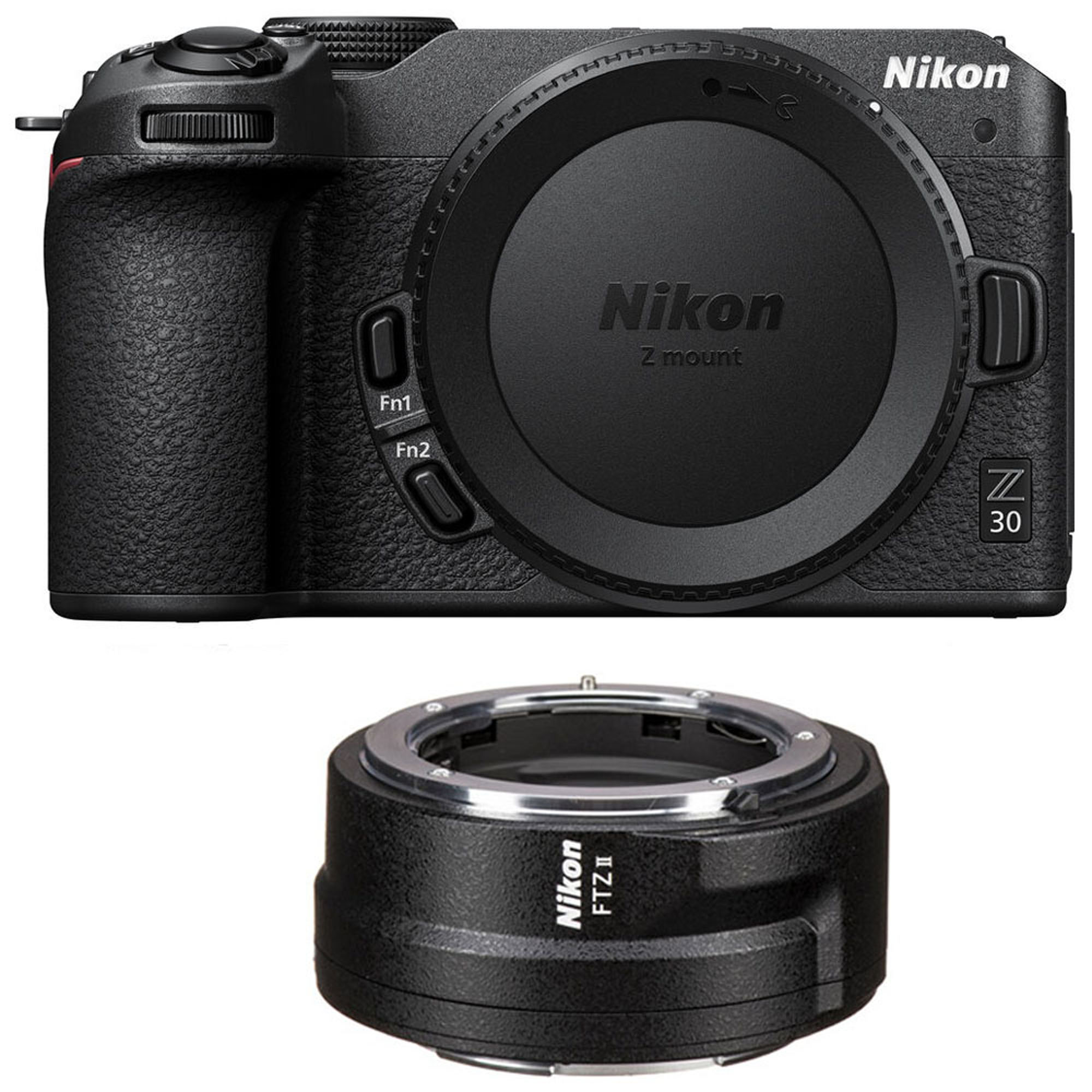 Nikon Z30 Mirrorless Camera Body with FTZ II mount adapter