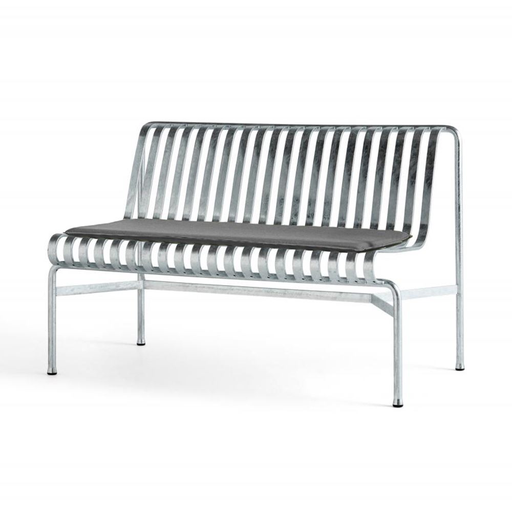 Palissade Dining Bench Without Arms Hot Galvanised Anthracite Seat Cushion
