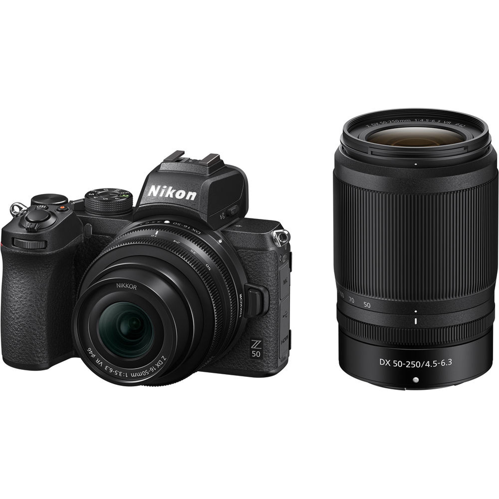 Nikon Z50 Mirrorless Camera with Z DX 16-50mm and Z DX 50-250mm Lenses