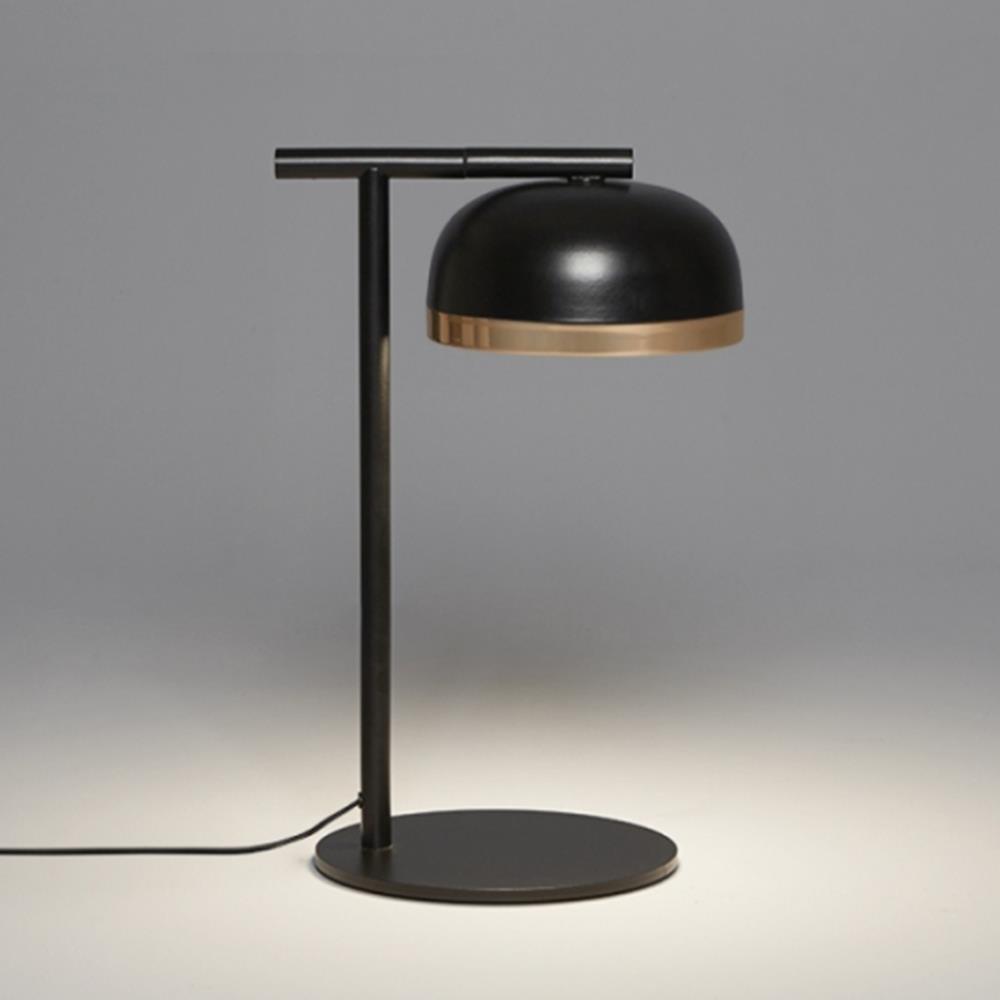 Molly Table Lamp Brushed Brass Dome Sand Grey