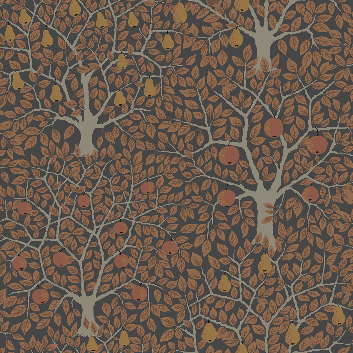 Galerie Apelviken 2 Tree Leaf Bronze Brown Wallpaper 44109, Brown