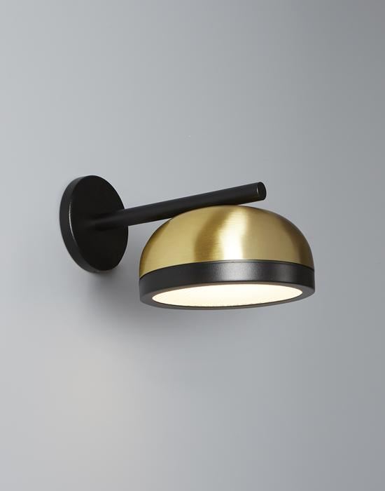 Molly Wall Lamp Brushed Brass Dome Pewter
