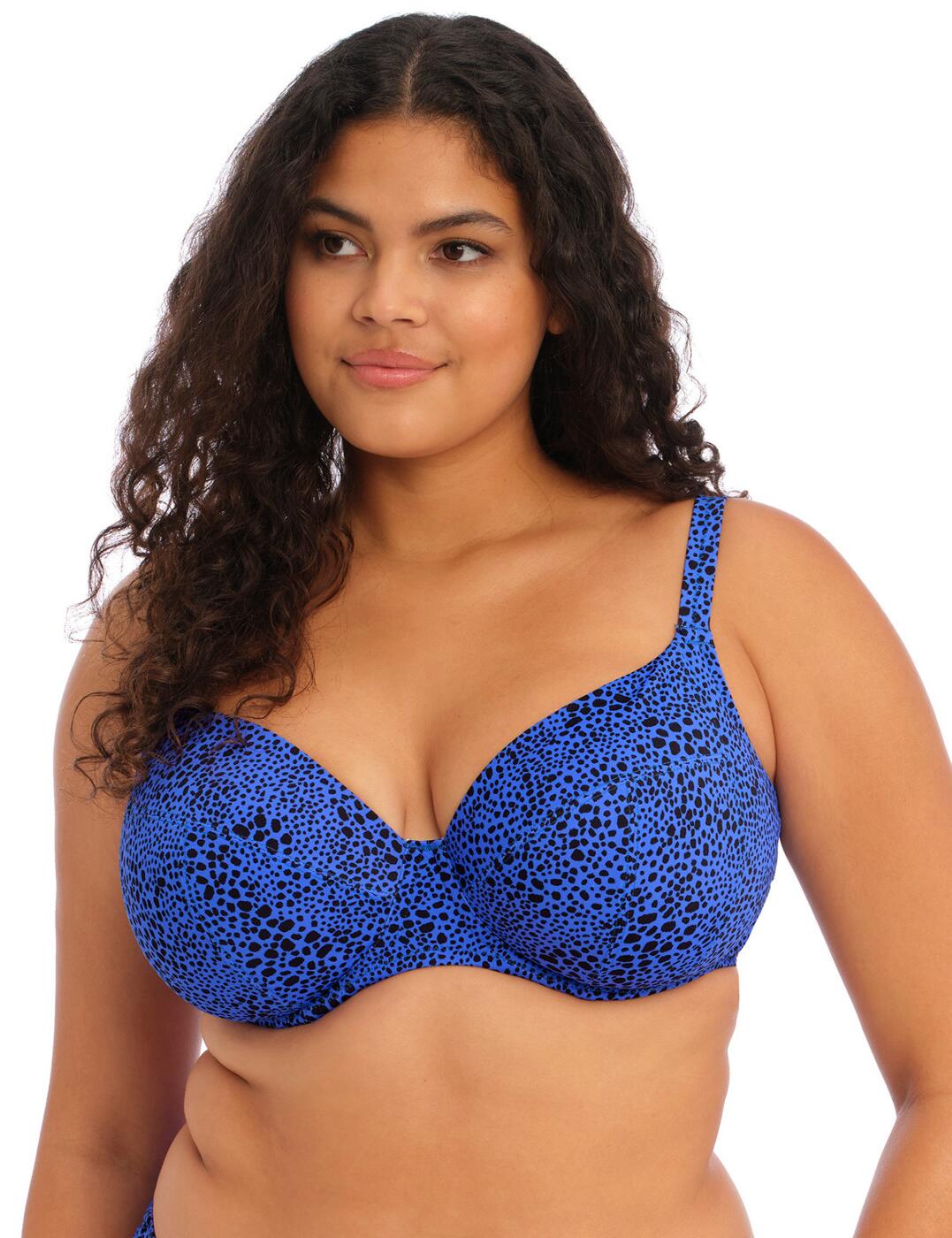 Make a splash this summer in the Elomi Pebble Cove plunge bikini top! This chic, sophisticated top makes a bold style statement, with its eye-catching print and gorgeous plunging neckline. It's made from a comfortable stretch material and is fully lined, so you can dive into the pool or mini lake with absolute confidence. Plus, there's a classic swimwear clip-fastening and fully adjustable shoulder straps to help you easily adapt the fit for the perfect shape. It's non-padded for a flattering fit and features underwired cups for extra support. Best of all, there are matching coordinates available to complete your ensemble and enhance your beach or poolside look. So make waves this summer with the Elomi Pebble Cove plunge bikini top!  Plunging neckline Comfortable stretch material Eye-catching print Fully lined Non-padded Underwired Fully adjustable shoulder straps Classic swimwear clip fastening Matching coordinates available Country of origin: Indonesia Composition: 84% Polyamide &pipe; 16% Elastane Listed in UK sizes  61809-107000-1416637 801102 Plunge Bikini Top