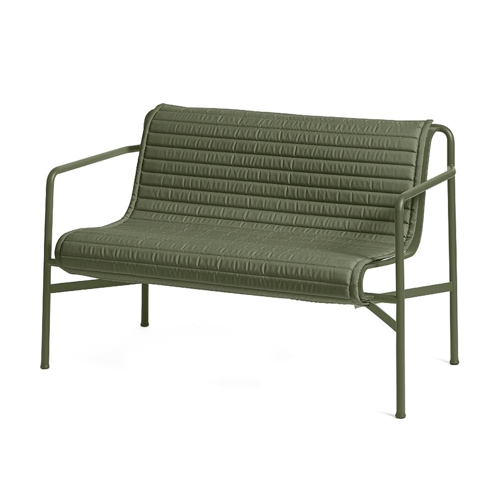 Palissade Dining Bench Olive Green Olive Green Quilted Cushion