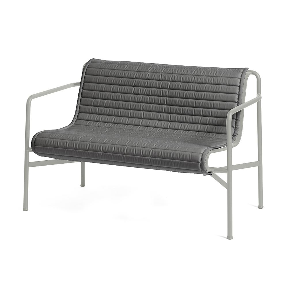 Palissade Dining Bench Sky Grey Anthracite Quilted Cushion