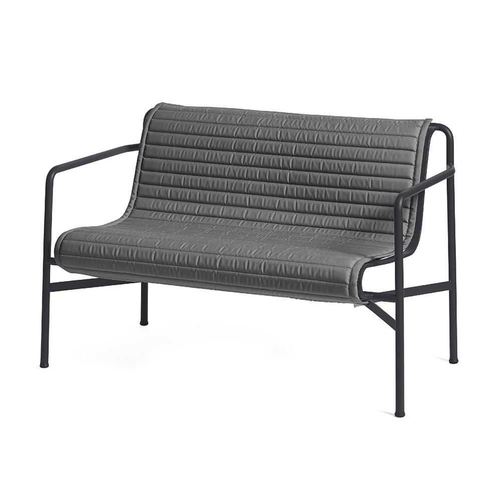Palissade Dining Bench Anthracite Anthracite Quilted Cushion