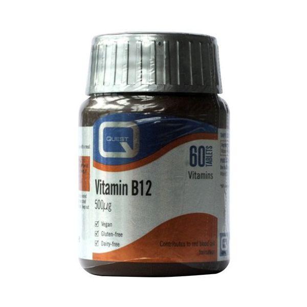 Quest Vitamins Vitamin B12 500Mcg 60tabs shop the best deal online