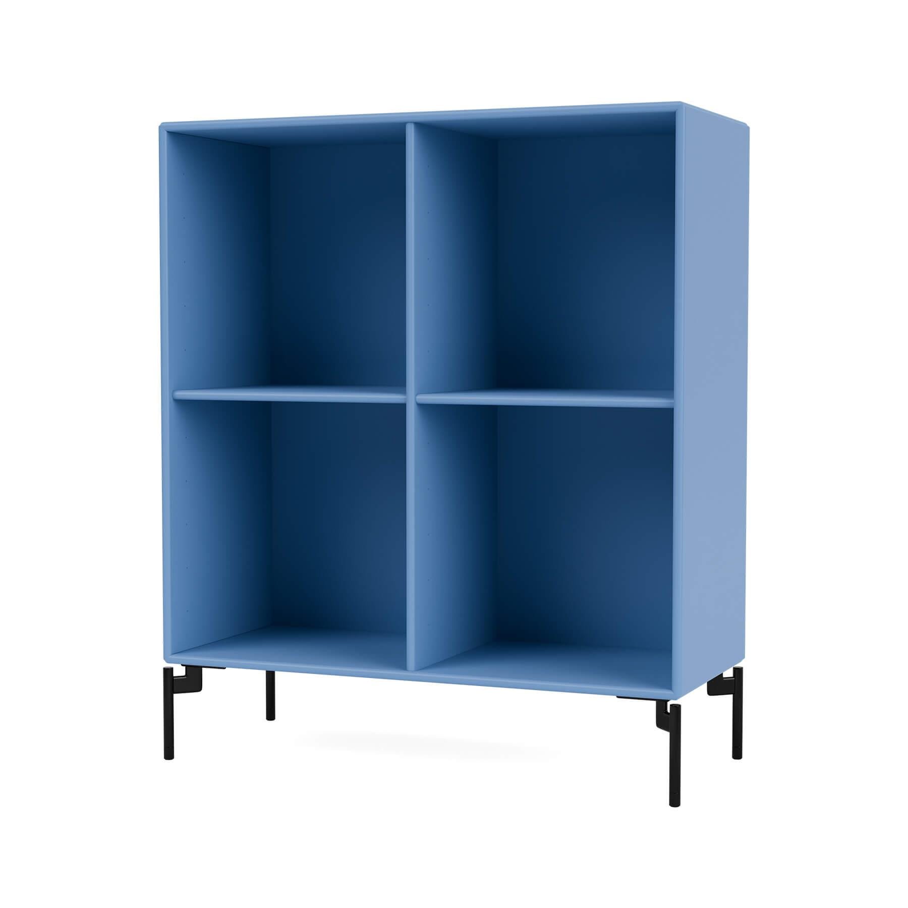 Montana Show Bookcase Azure Black Legs Blue Designer Furniture From Holloways Of Ludlow