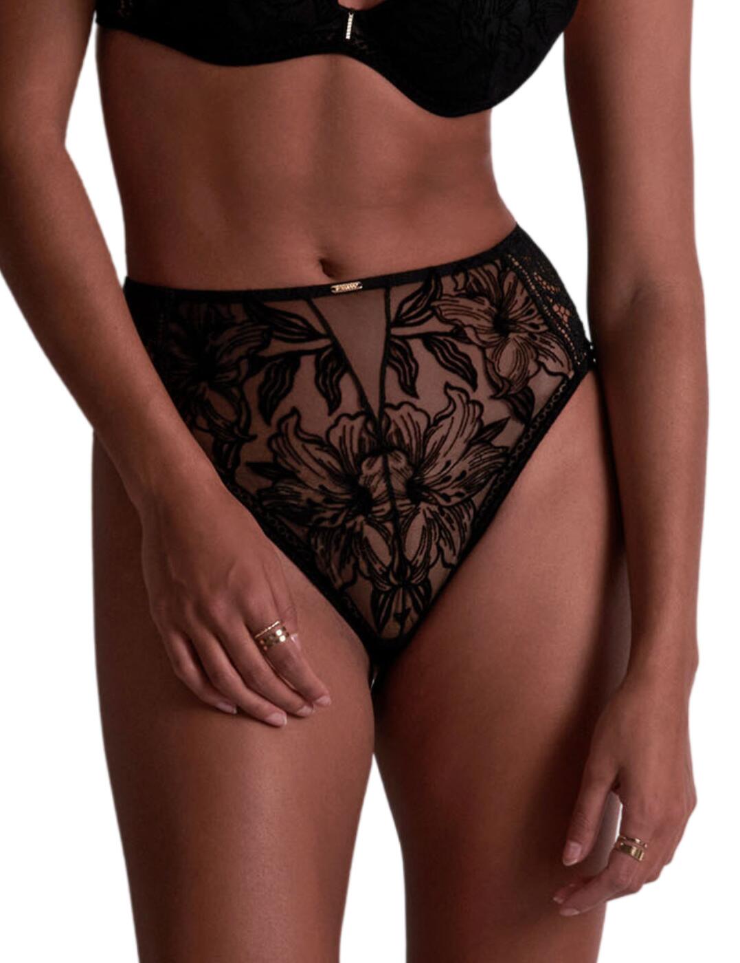 Discover the elegance and luxury of the Aubade Coeur A Corps high-waisted brief. Crafted with the finest materials and exquisite details like graphic floral designs, guipure lace, and a gold-tone logo, this lingerie piece offers both style and comfort. The high waist provides a slimming effect, while full rear coverage and a high leg rise enhance your curves. Elevate your lingerie collection and feel confident, beautiful, and empowered with Aubade Coeur A Corps.