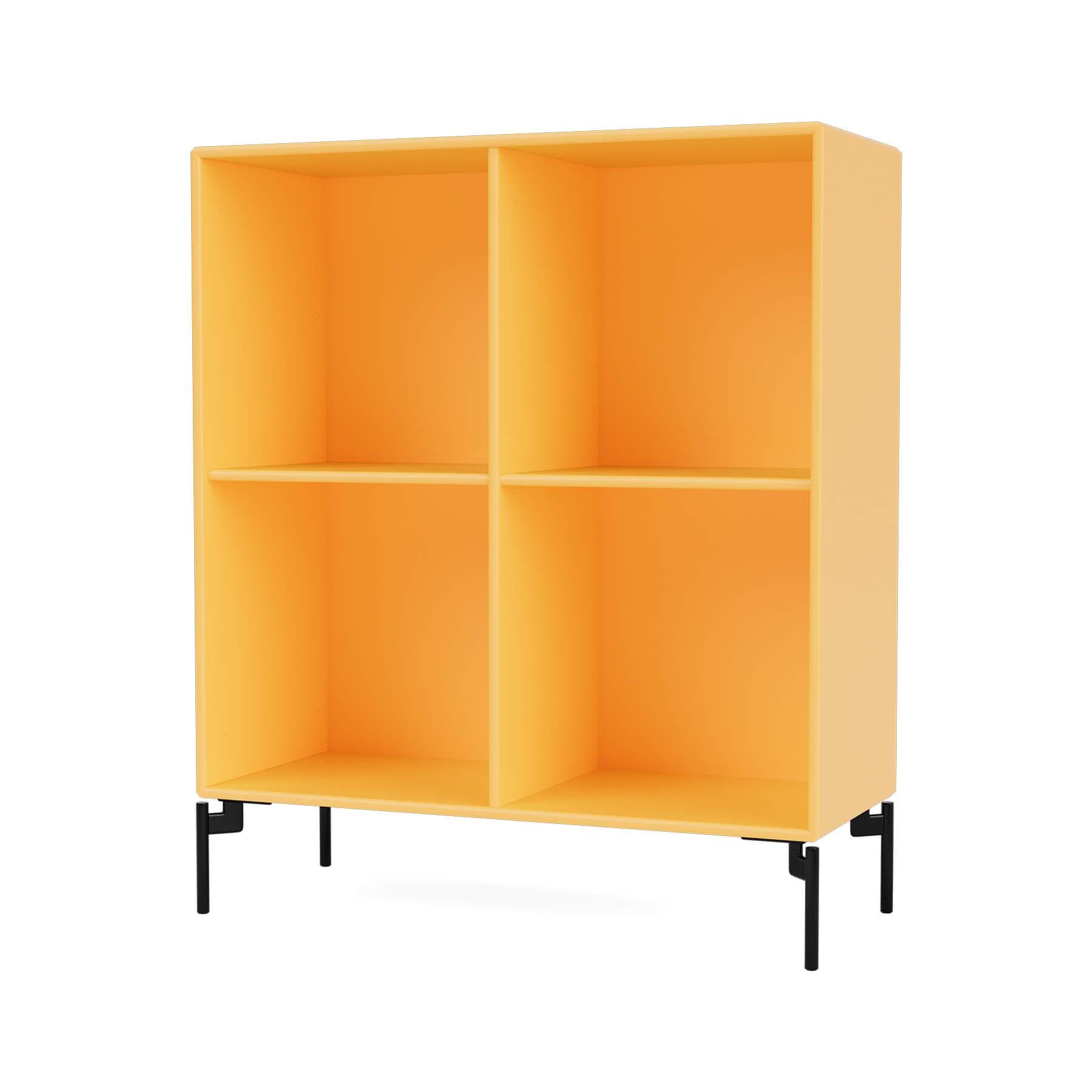Montana Show Bookcase Acacia Black Legs Yellow Designer Furniture From Holloways Of Ludlow