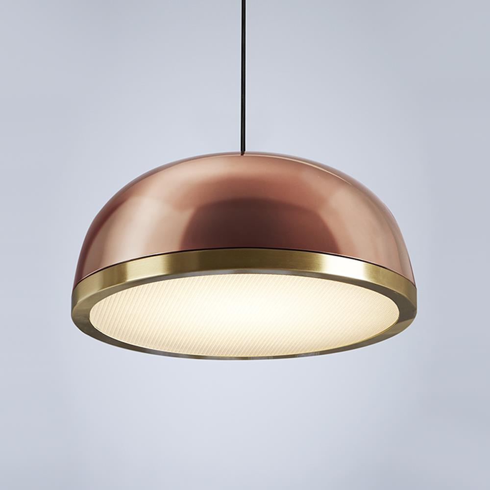Tooy Molly Suspension Pendant Large Copper Dome Brushed Brass Designer Pendant Lighting