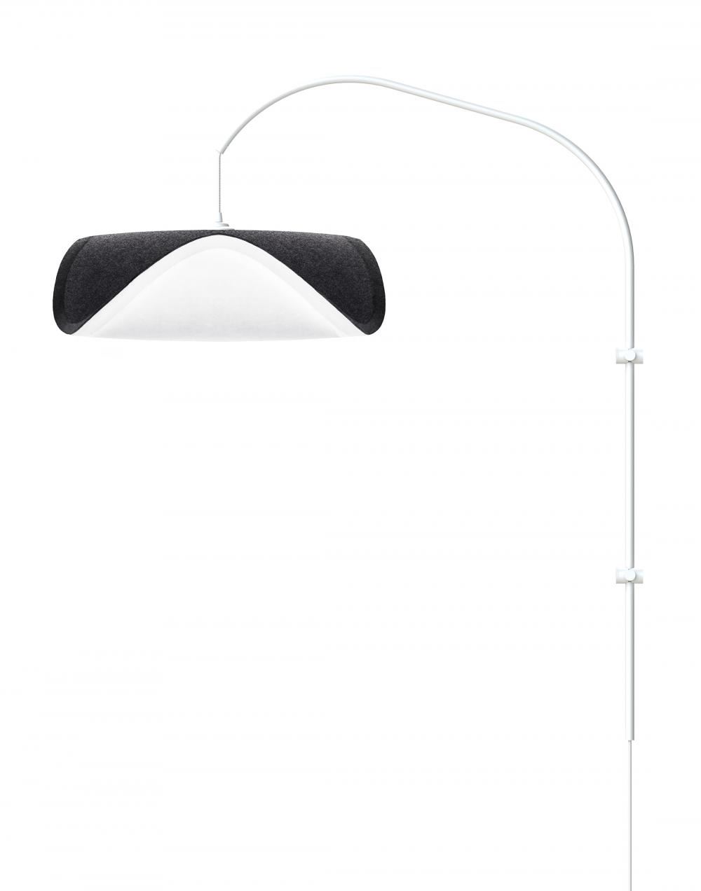 Sine Wall Light Grey Shade With White Arm
