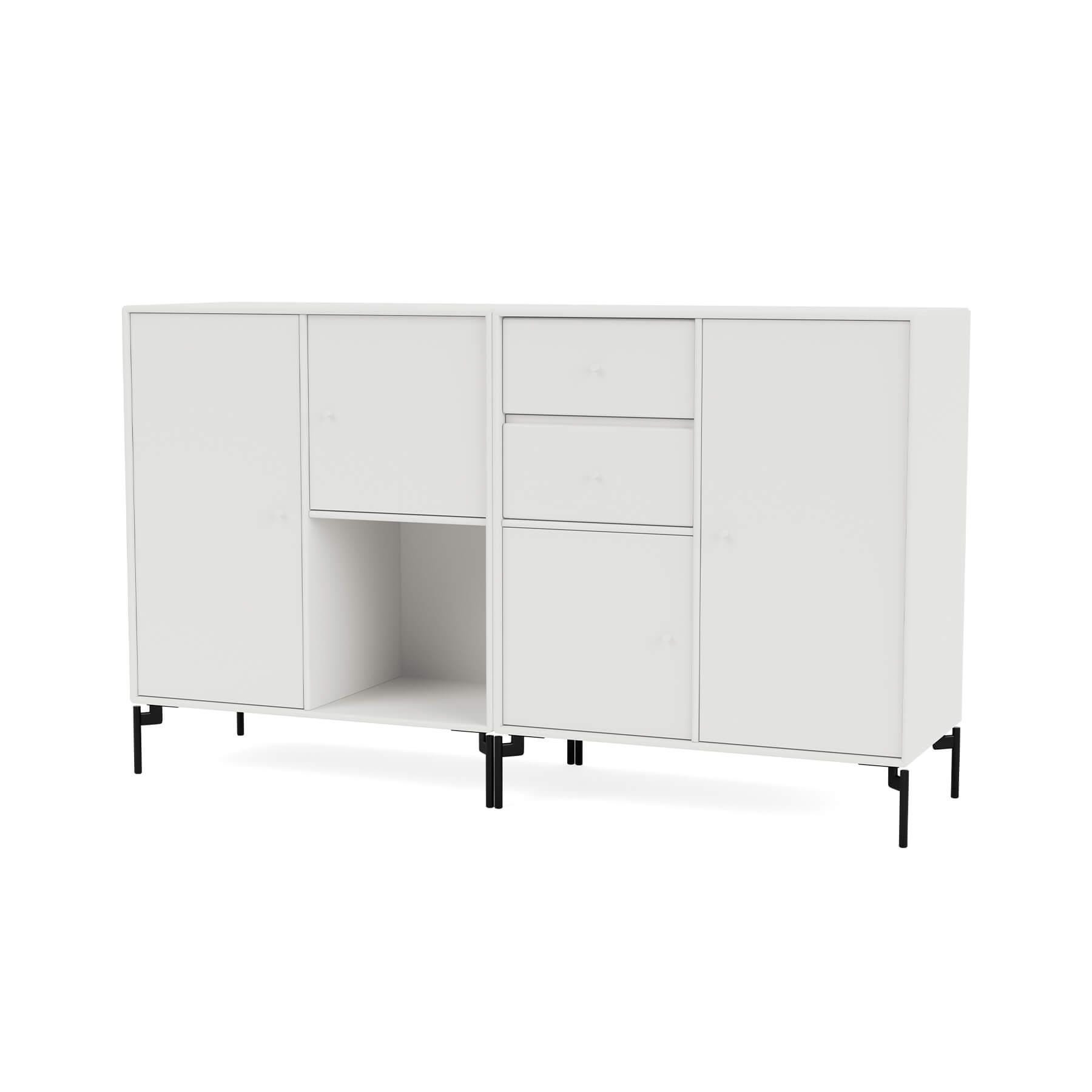 Montana Couple Sideboard White Black Legs White Designer Furniture From Holloways Of Ludlow