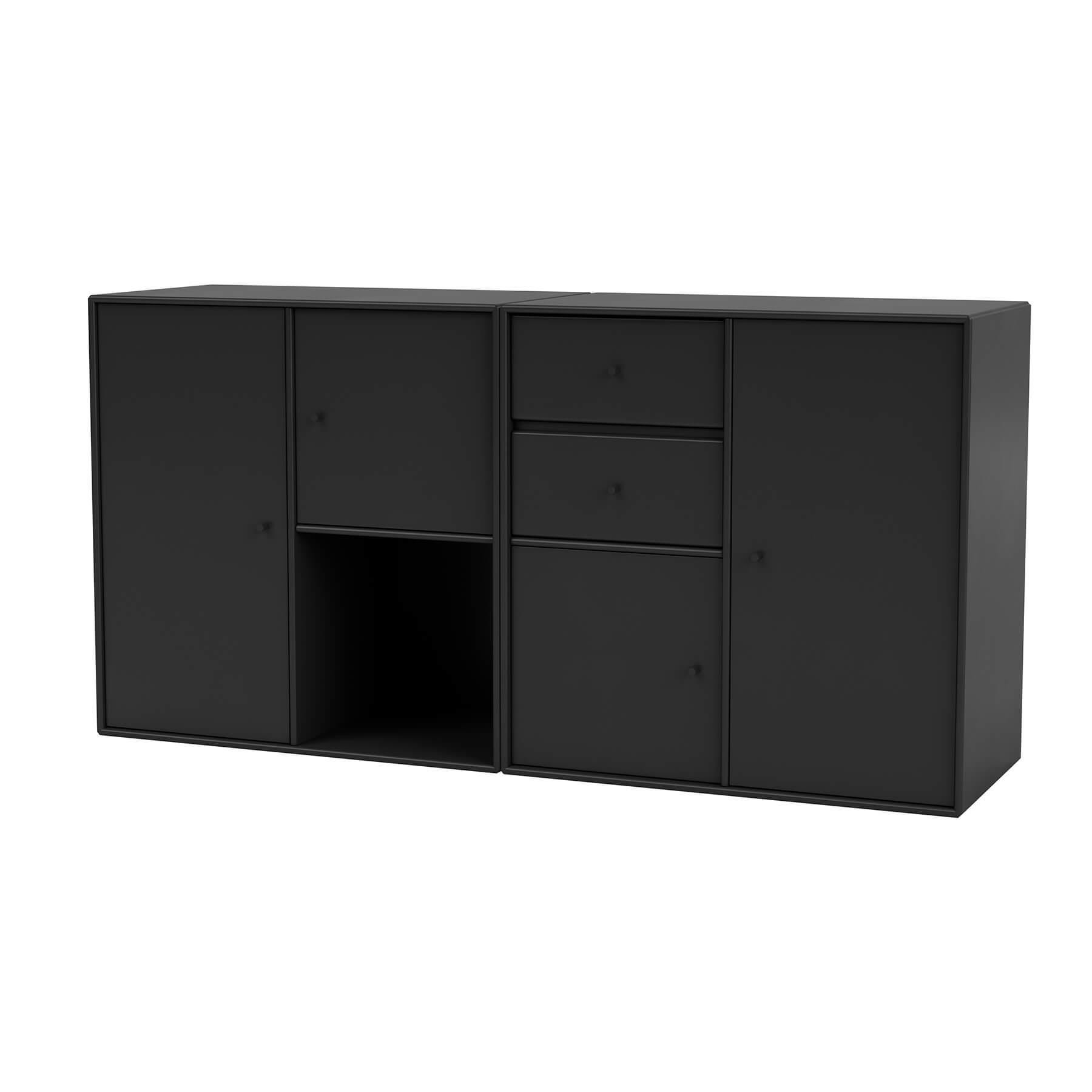 Montana Couple Sideboard Black Wall Mounted Black Designer Furniture From Holloways Of Ludlow
