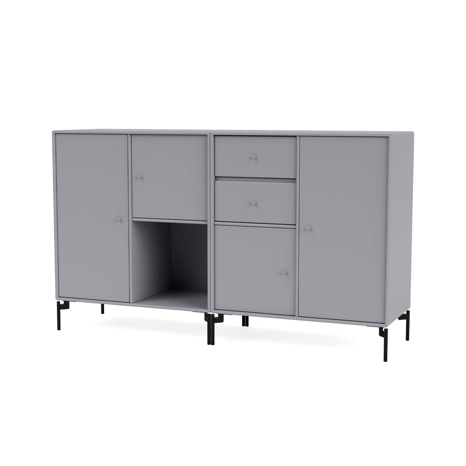 Montana Couple Sideboard Graphic Black Legs Grey Designer Furniture From Holloways Of Ludlow