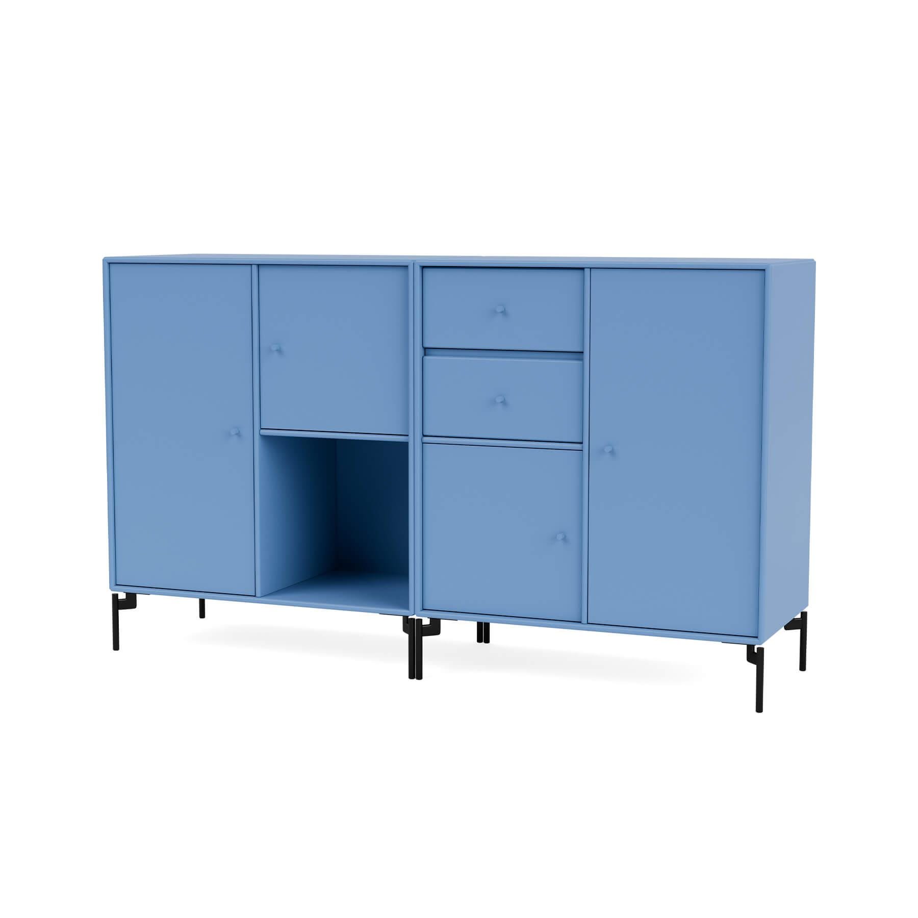 Montana Couple Sideboard Azure Black Legs Blue Designer Furniture From Holloways Of Ludlow