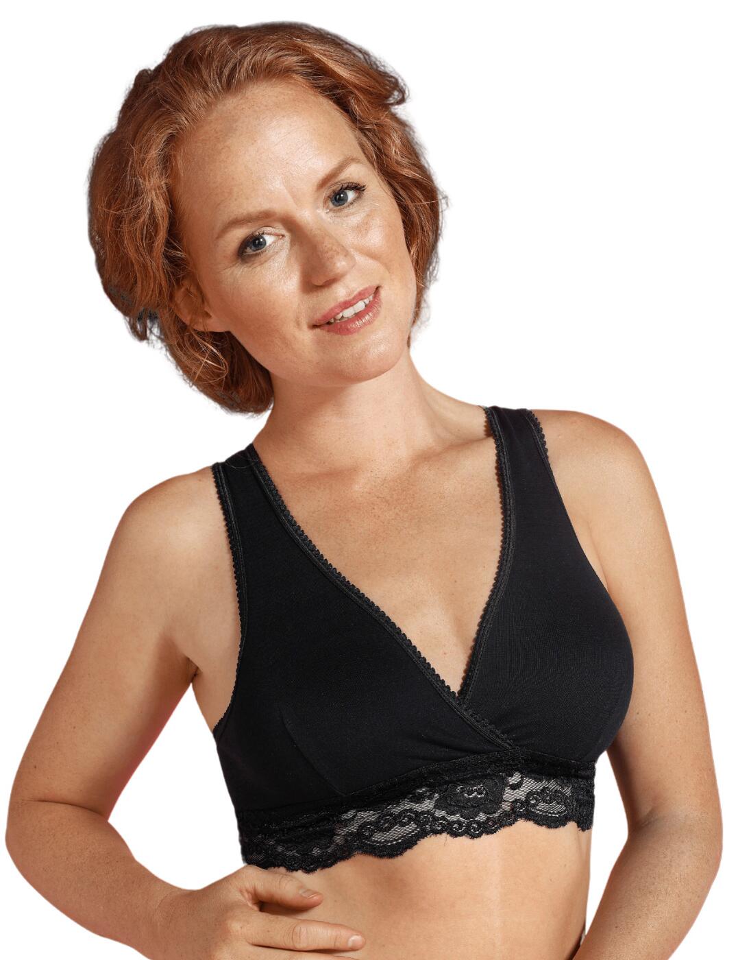 Carriwell specialises in designing maternity and nursing lingerie for every mum's to be growing needs. This crossover nursing bra is perfect for sleeping and allows easy access with a crossover front shape and a comfortable non-wired and non-padded design. The added lace underband adds a feminine detail whilst the pull-on racerback design allows for easy wear.  Easy cross over design for nursing Comfortable racerback style Longline feminine lace underband Ideal for sleeping Non-wired Non-padded Pull-on design Country of origin: China Composition: 92% Organic Cotton &pipe; 8% Elastane Listed in UK sizes  52186-93961-1231508 2510 Sleeping Nursing Bra
