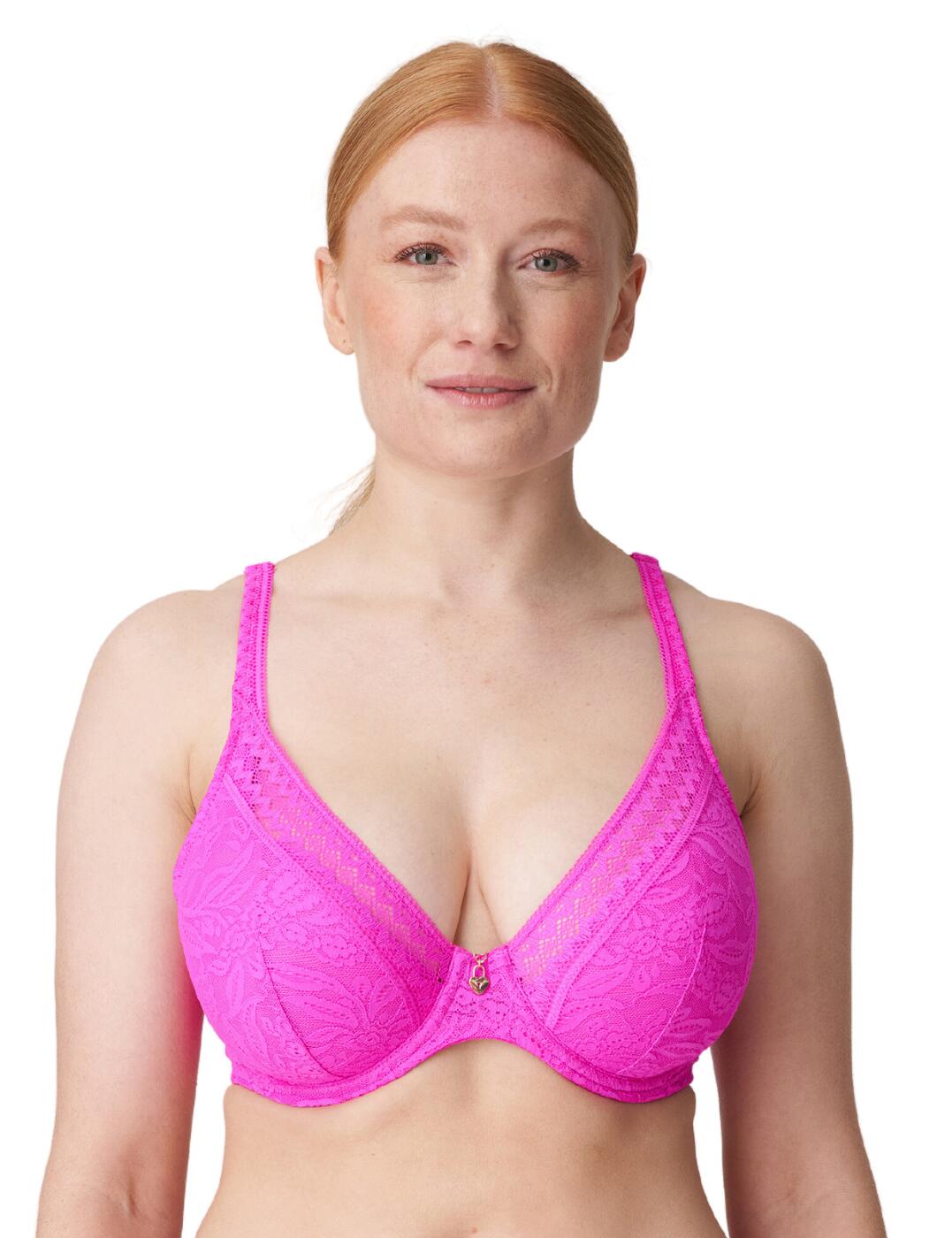 Keep it current in this fashionable deep plunge triangle bra from the flattering Palermo range exclusively by Prima Donna Twist. This underwired half padded deep plunge bra offers a flattering neckline whilst delivering the supportive boost every woman needs from time to time. The cups are adorned with a beautiful feminine lace fabric with a pretty charm embellishment glimmers on the front. This bra continues to give with comfortable adjustable straps and hook and eye fastening for the ultimate personable fit. Luxurious matching coordinates available.  Luxury deep plunge triangle bra Underwired for support Flattering neckline Padded cups Pretty charm embellishment Feminine lace detail Hook & eye fastening Adjustable straps Composition: 53% Polyamide &pipe; 29% Polyester &pipe; 18% Elastane Listed in UK sizes  61563-106672-1413138 0142094 Plunge Bra