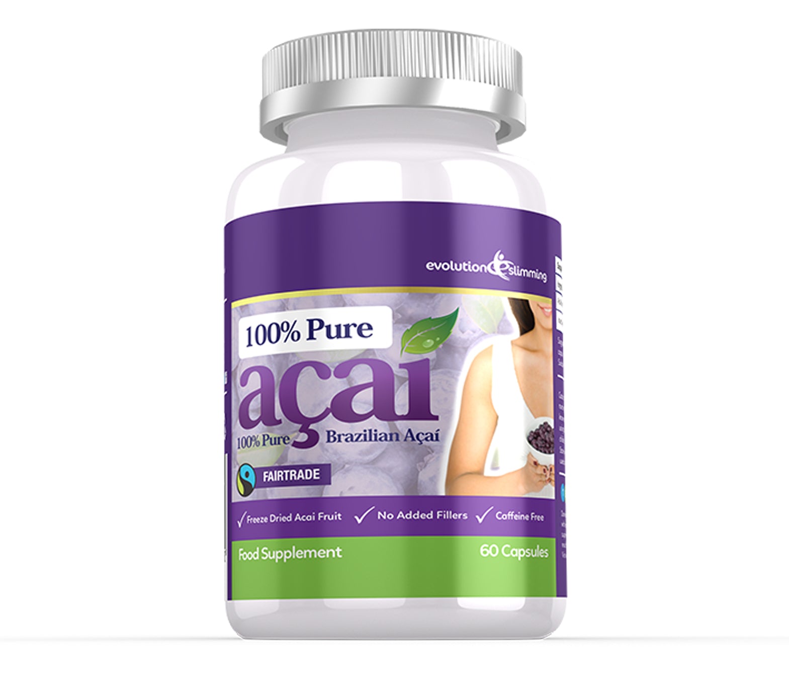 Image of 100% Pure Acai Berry 700mg with No Fillers or Bulking Agents - 60 Capsules