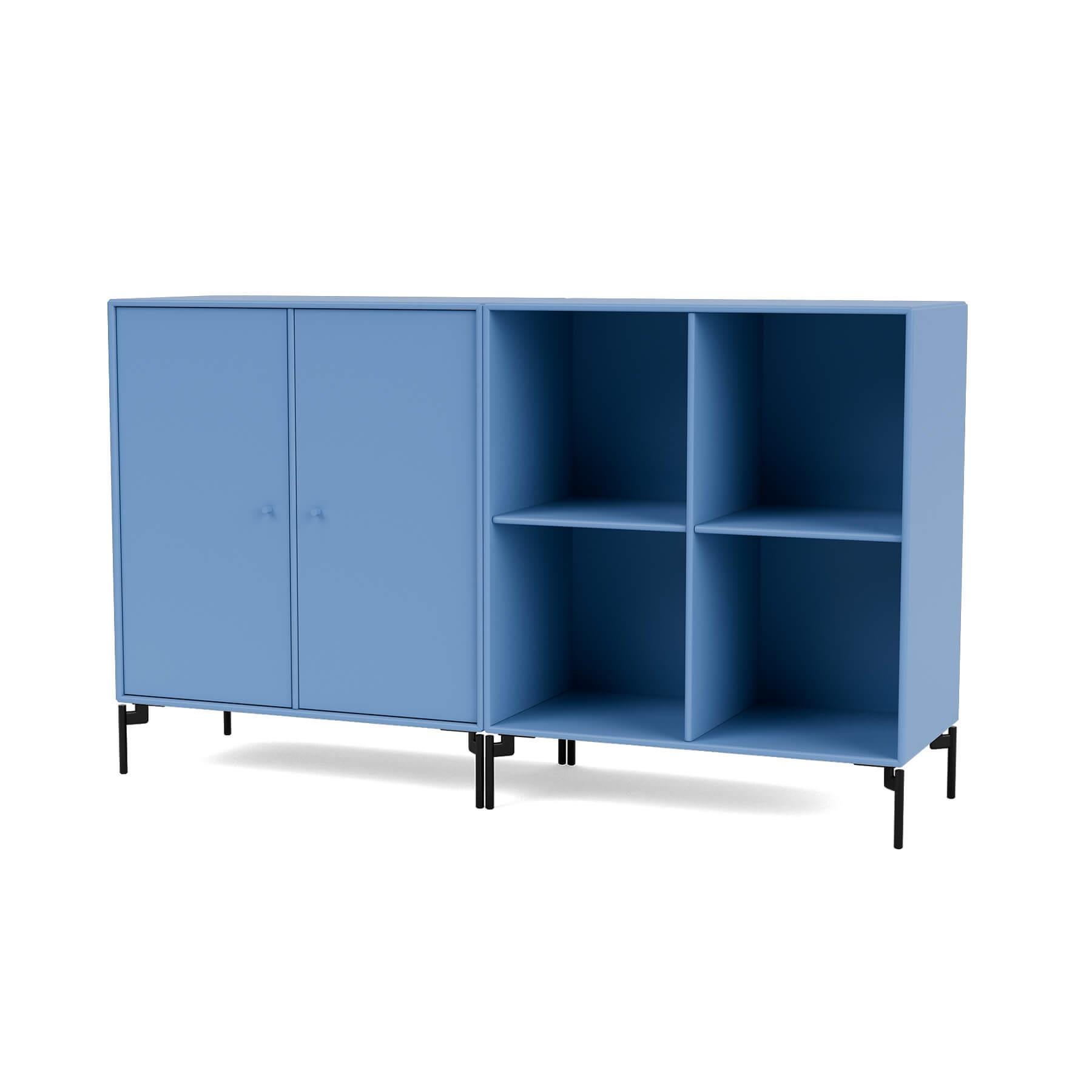 Montana Pair Classic Sideboard Azure Black Legs Blue Designer Furniture From Holloways Of Ludlow
