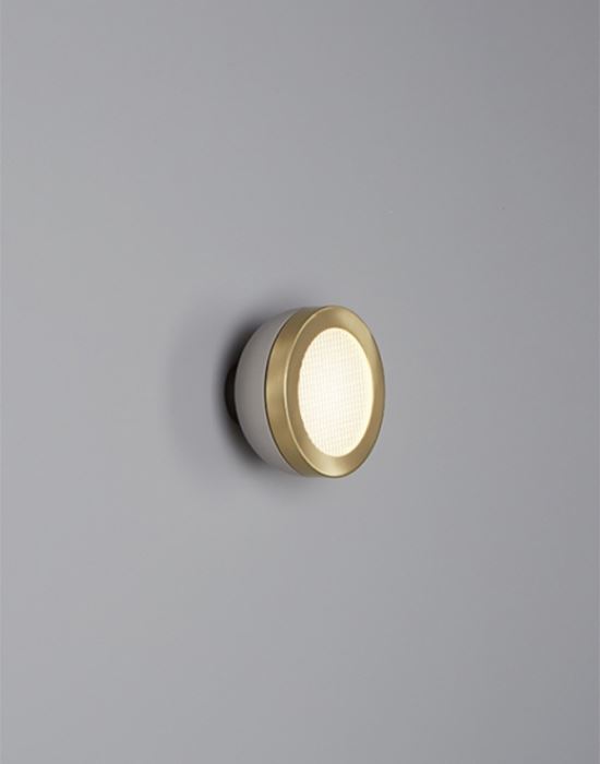 Molly Wall Ceiling Lamp Small Brushed Brass Dome Pewter