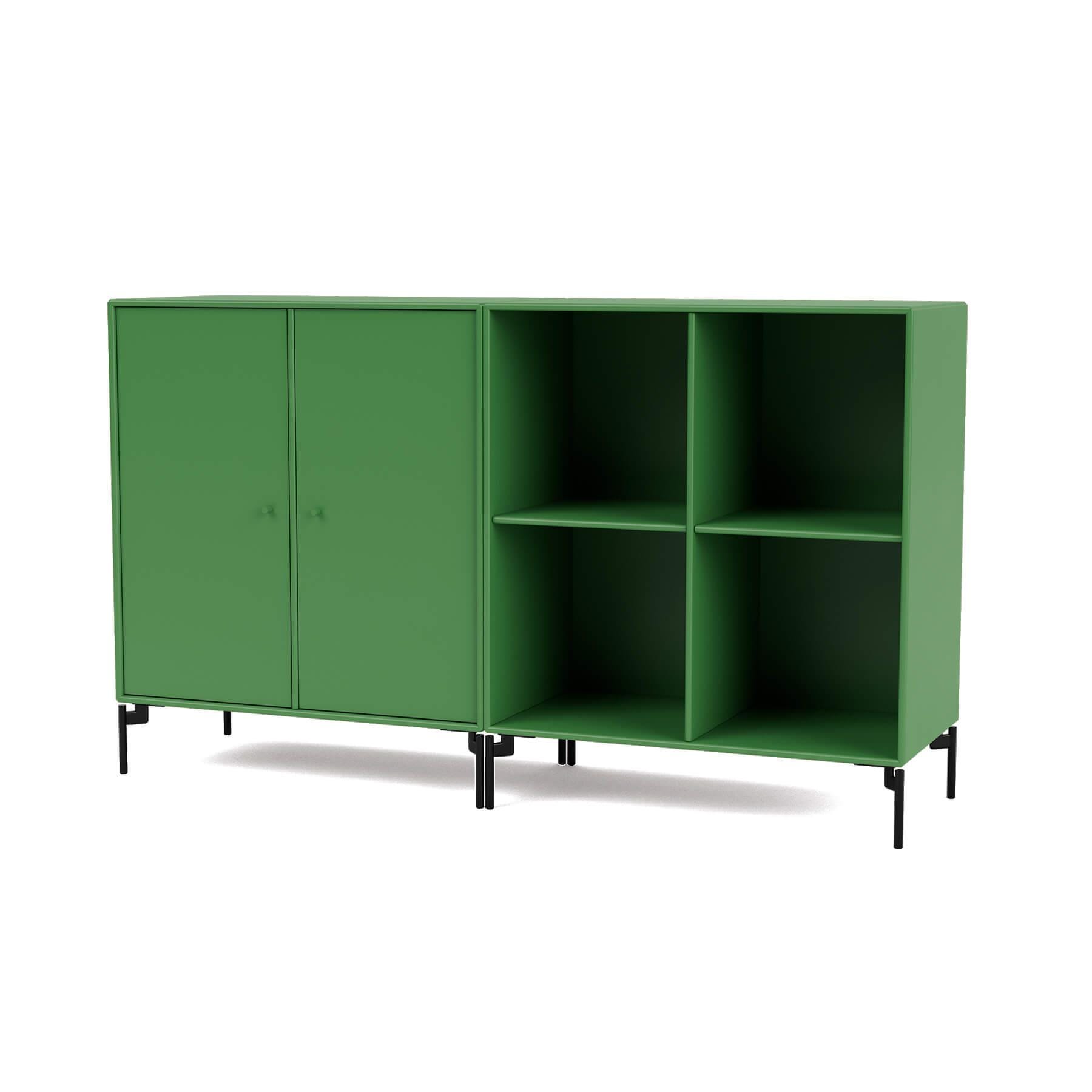 Montana Pair Classic Sideboard Parsley Black Legs Green Designer Furniture From Holloways Of Ludlow