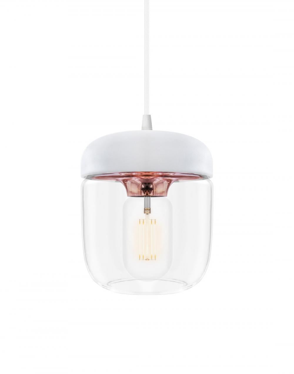 Umage Acorn Pendant Glass White Polished Copper White Designer Pendant Lighting