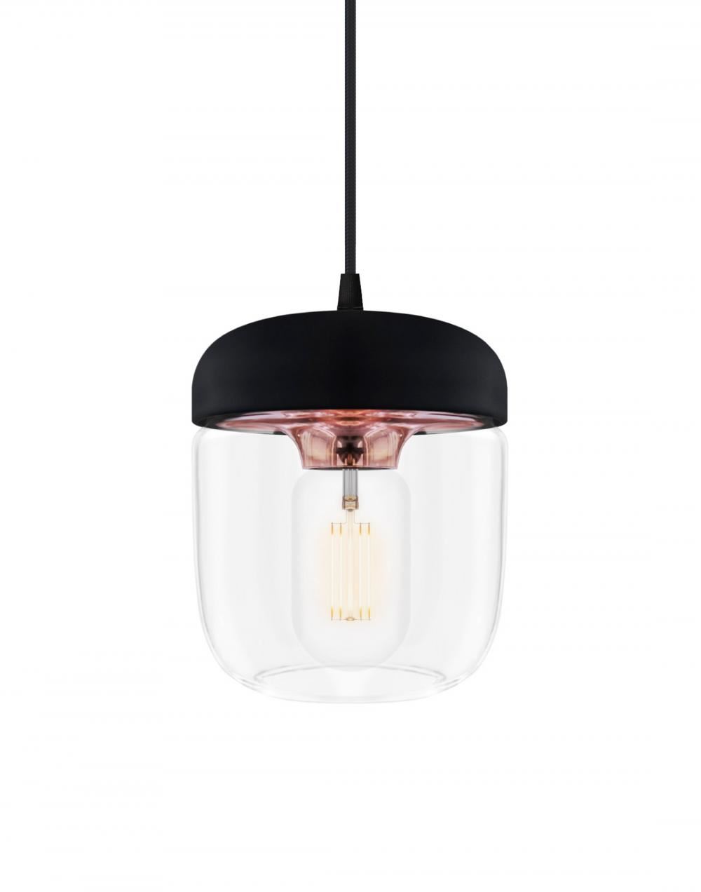 Umage Acorn Pendant Glass Black Polished Copper Black Designer Pendant Lighting