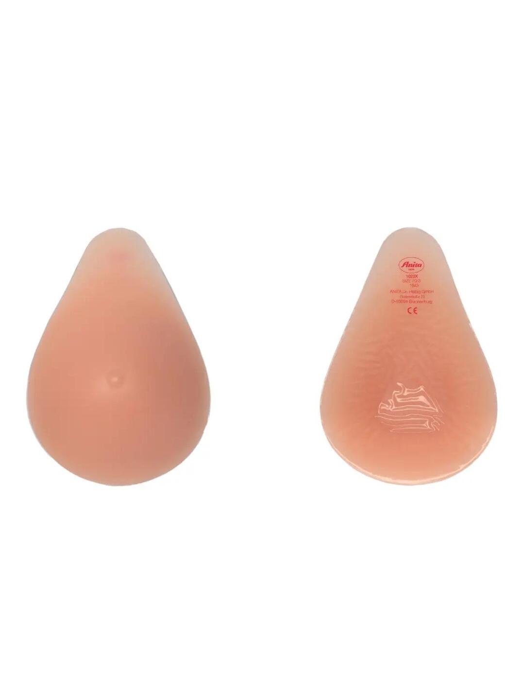 The droplet shape of this full breast form allows you to rotate to suit your personal needs. This shape especially will be for those with an unaffected upper breast. The Anita breast prosthesis will help with weight distribution, not only in looks but in the feel as well. These standard forms are easy to use and have tapered edges to transition into your skin nicely.  Full breast form Single prosthesis Droplet shape Weighted for balance Composition: 100% Silicone Size: 0 - 12  52275-94077-1232977 1022X Full Breast Form