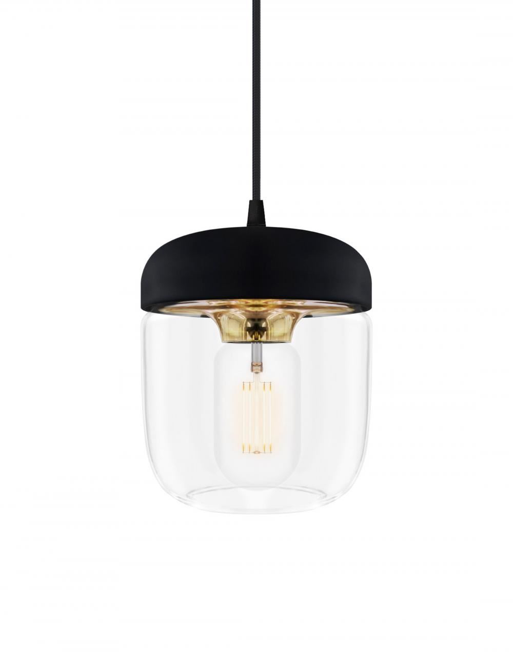 Umage Acorn Pendant Glass Black Polished Brass Black Designer Pendant Lighting