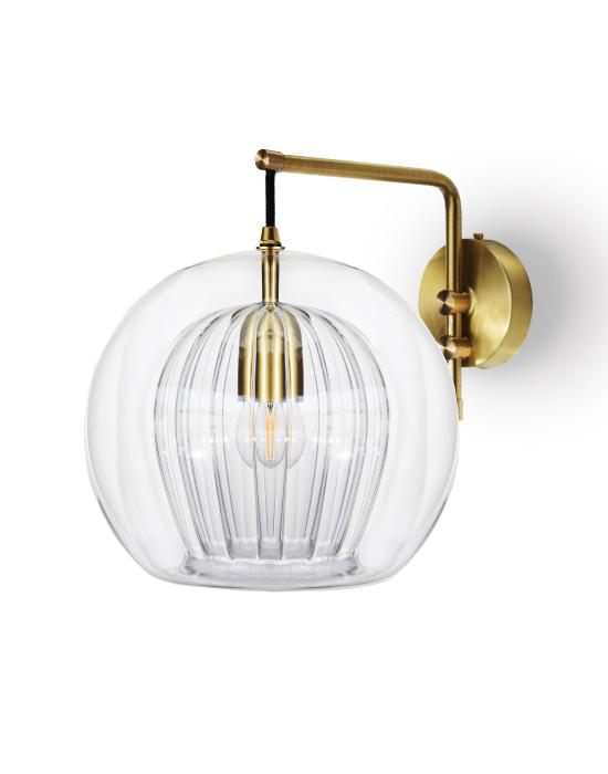 Pleated Crystal Wall Light