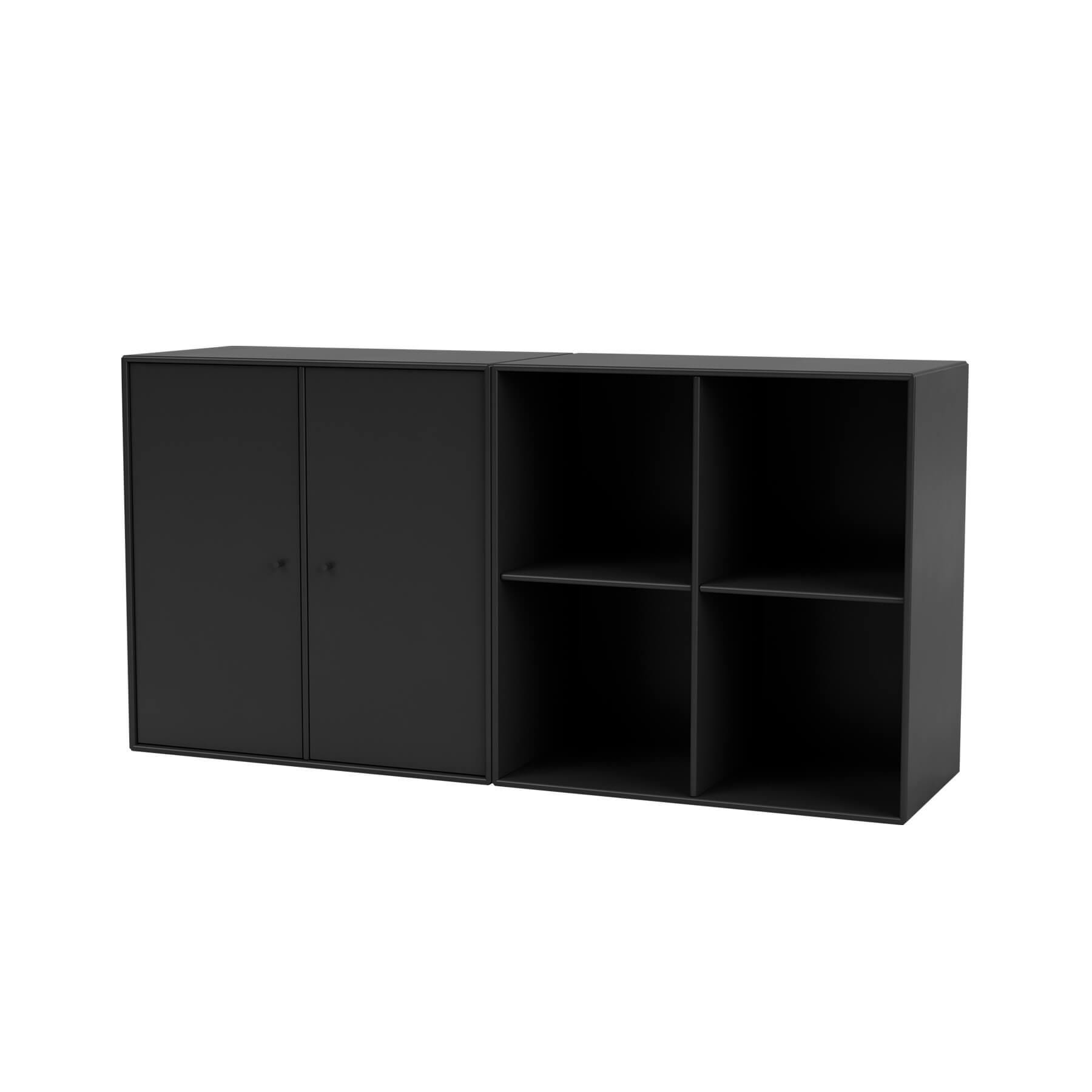 Montana Pair Classic Sideboard Black Wall Mounted Black Designer Furniture From Holloways Of Ludlow