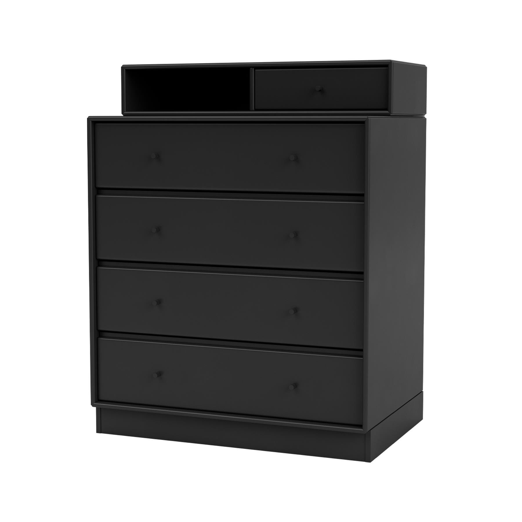 Montana Keep Chest Of Drawers Black Plinth Black Designer Furniture From Holloways Of Ludlow