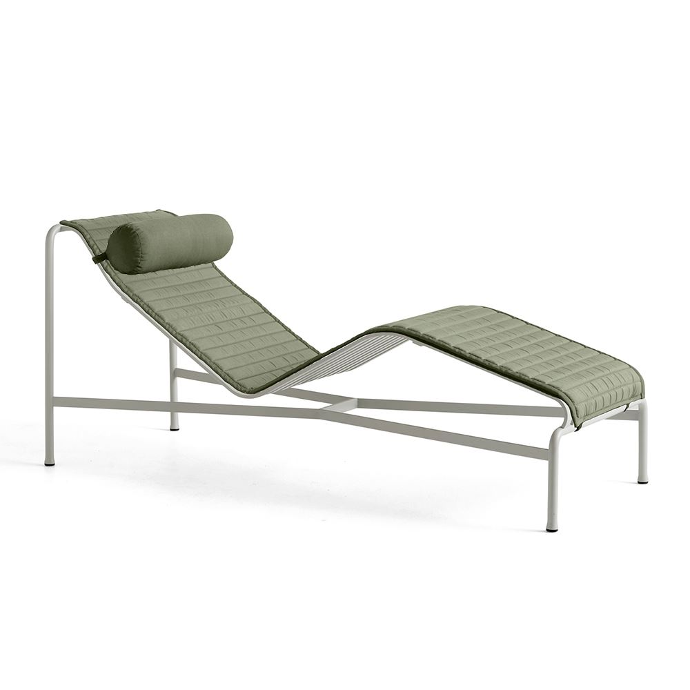 Palissade Chaise Longue Olive Headrest Quilted Cushion Olive