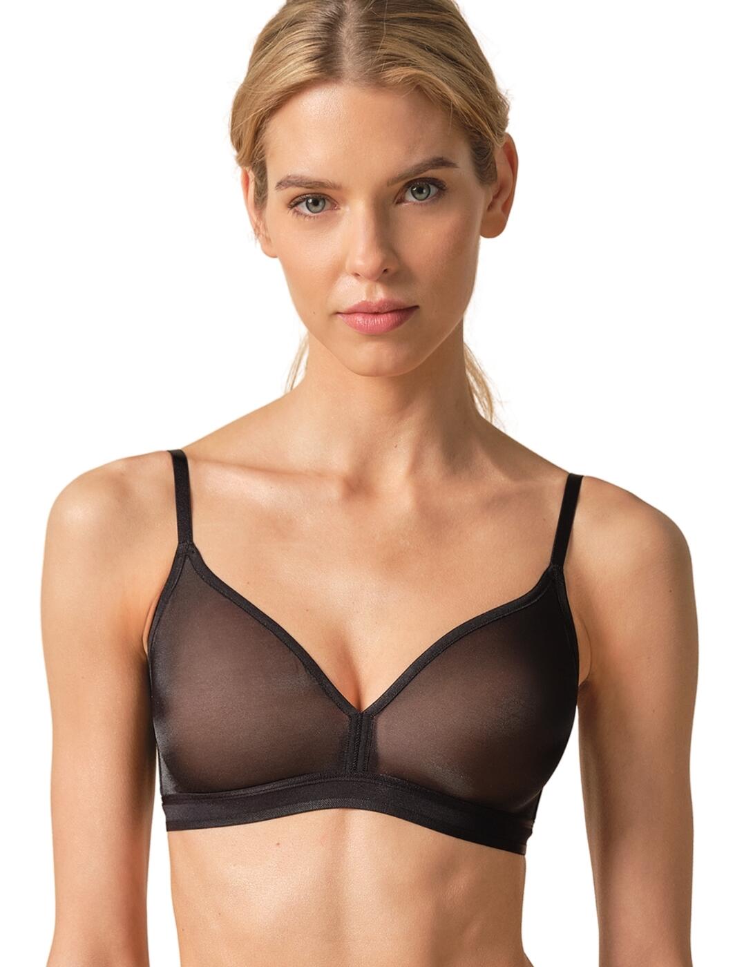 Redefine your lingerie with the Glossies non-wired bralette by Gossard. Boasting showstopping lightweight shimmer fabric that's sheer for an alluring look, this must-have bralette combines unrivalled comfort and style. It offers wireless, non-padded cups with a wide supportive underband for fuss-free all-day wear, with a contemporary elastic trim that gently hugs your curves and adds a chic touch. The flattering V neckline highlights your shape without sacrificing cup coverage, while sexy sheer cups ooze femininity and confidence, making this bralette the perfect foundation beneath any outfit. Plus, fully adjustable straps ensure each fit is tailored just for you, and a hook-and-eye closure secures at the rear. Wear with coordinating Glossies lingerie for sumptuous, sheer style.