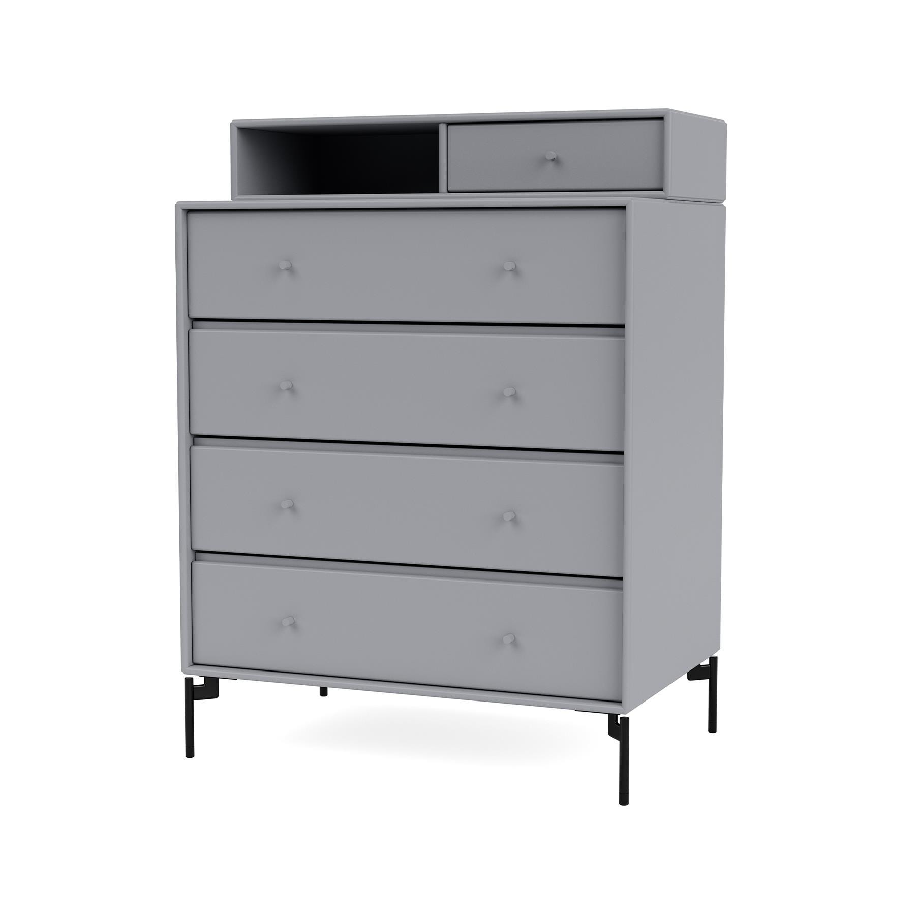 Montana Keep Chest Of Drawers Graphic Black Legs Grey Designer Furniture From Holloways Of Ludlow