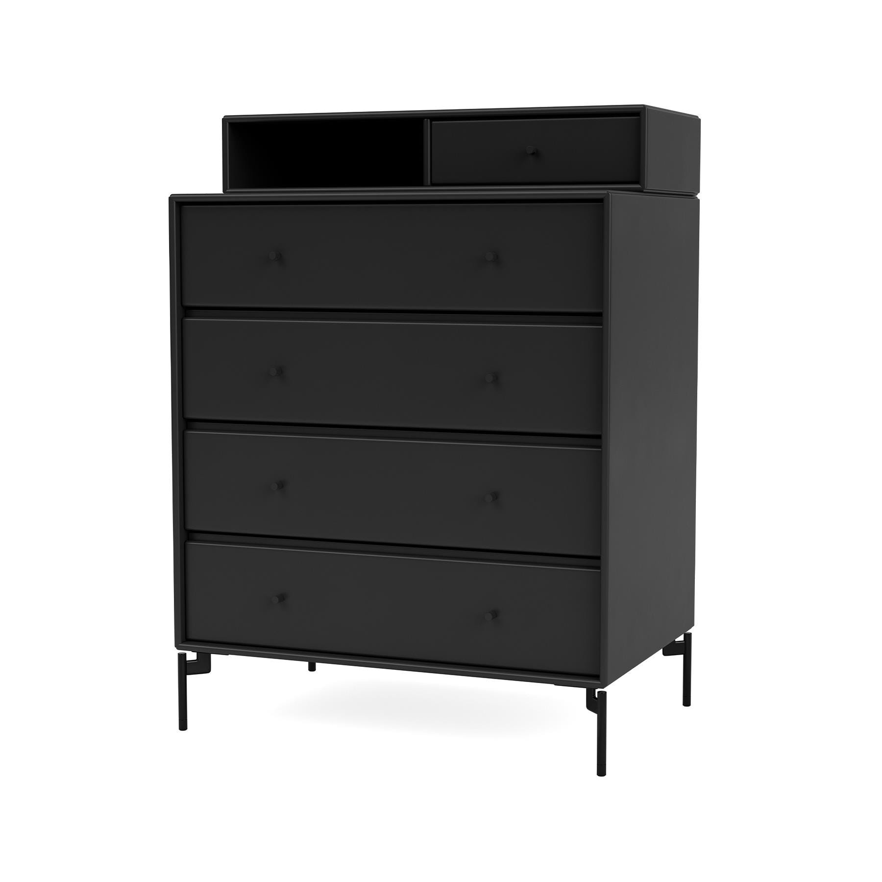 Montana Keep Chest Of Drawers Black Black Legs Designer Furniture From Holloways Of Ludlow