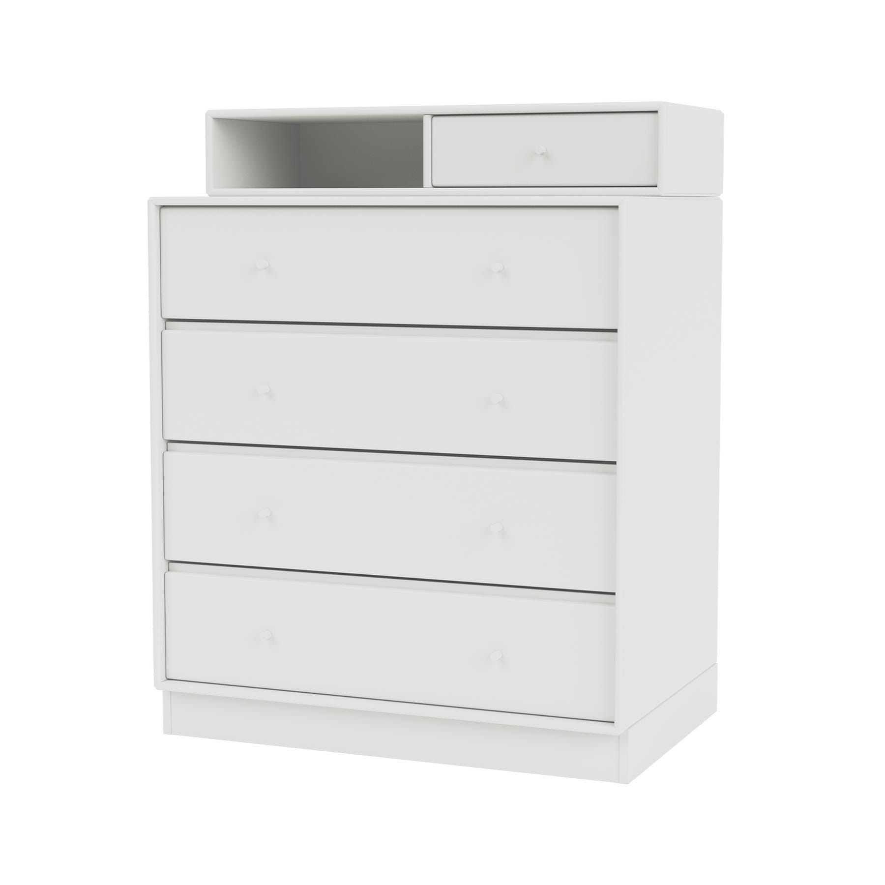 Montana Keep Chest Of Drawers White Plinth White Designer Furniture From Holloways Of Ludlow