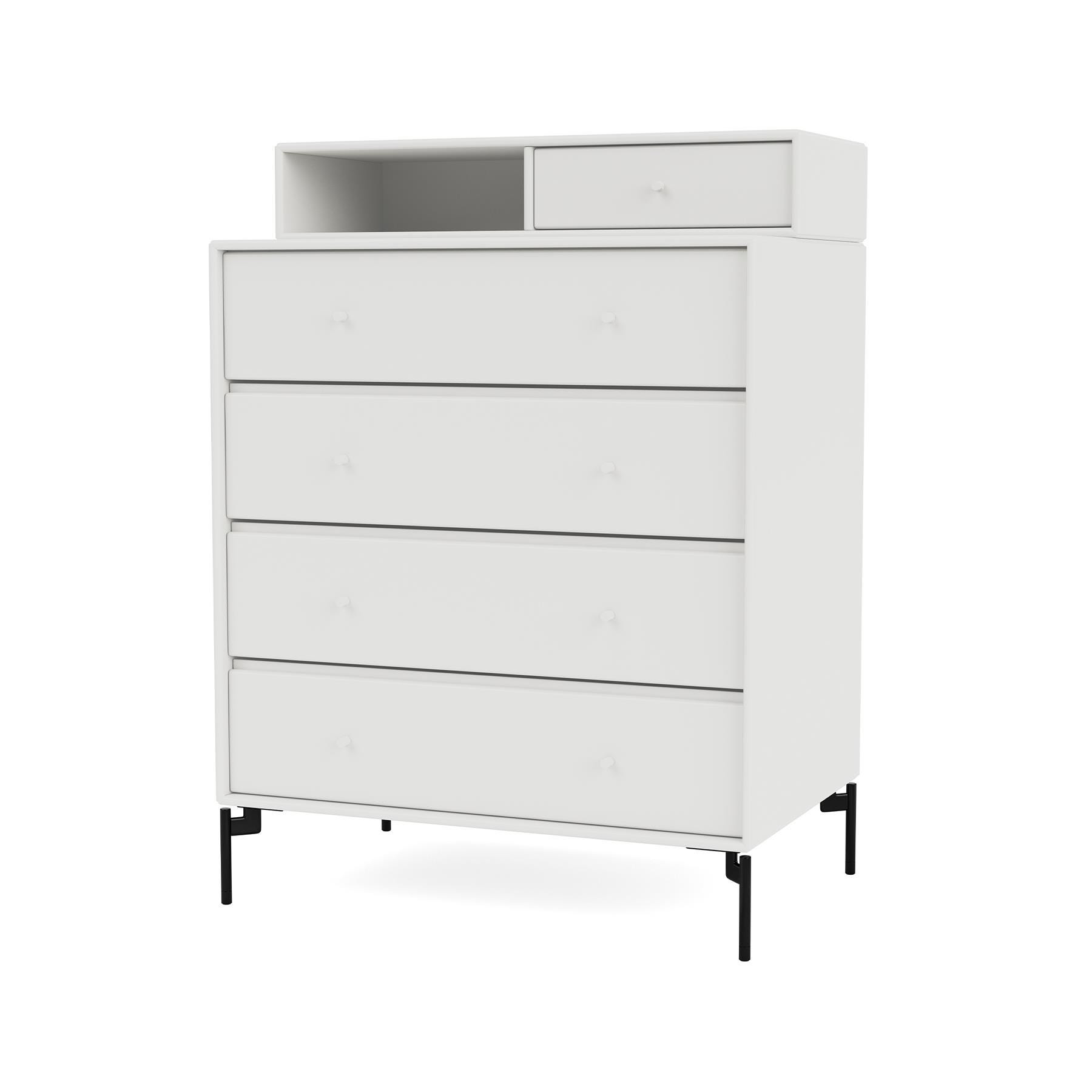 Montana Keep Chest Of Drawers White Black Legs White Designer Furniture From Holloways Of Ludlow