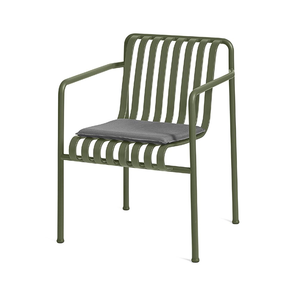Palissade Dining Armchair Olive Green Anthracite Seat Cushion