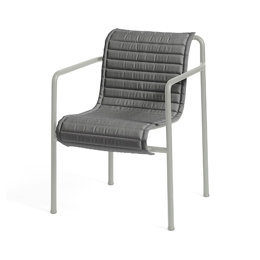 Palissade Dining Armchair Sky Grey Anthracite Quilted Cushion