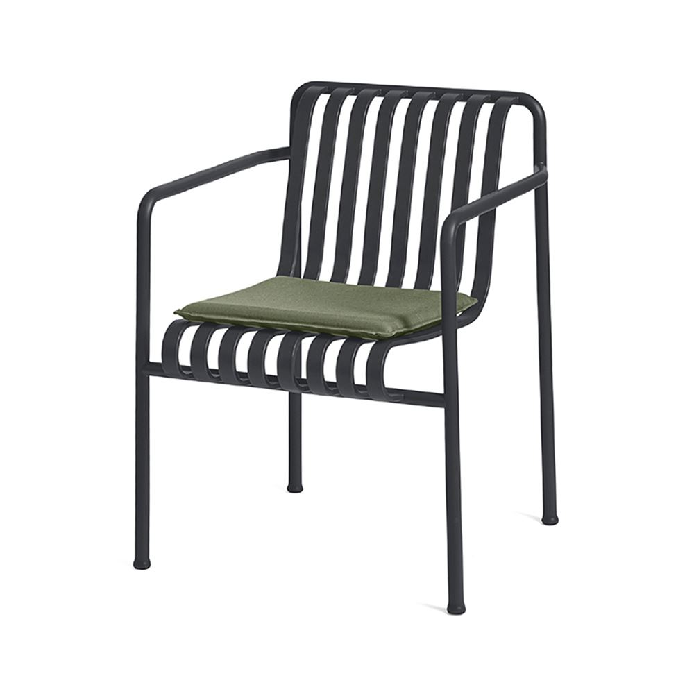 Palissade Dining Armchair Anthracite Olive Green Seat Cushion