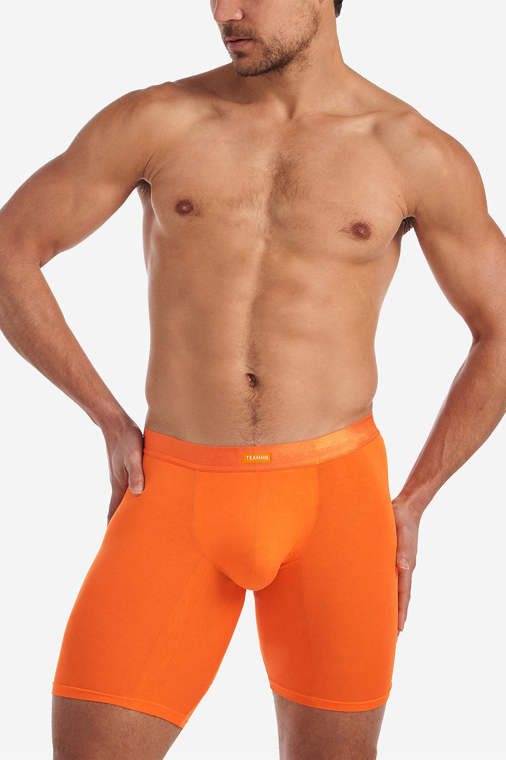 Shop eco friendly TEAMM8 You Bamboo Boxer Brief men’s underwear longer leg short. Classic male trunk in super breathable fabric – 13 ins outside leg