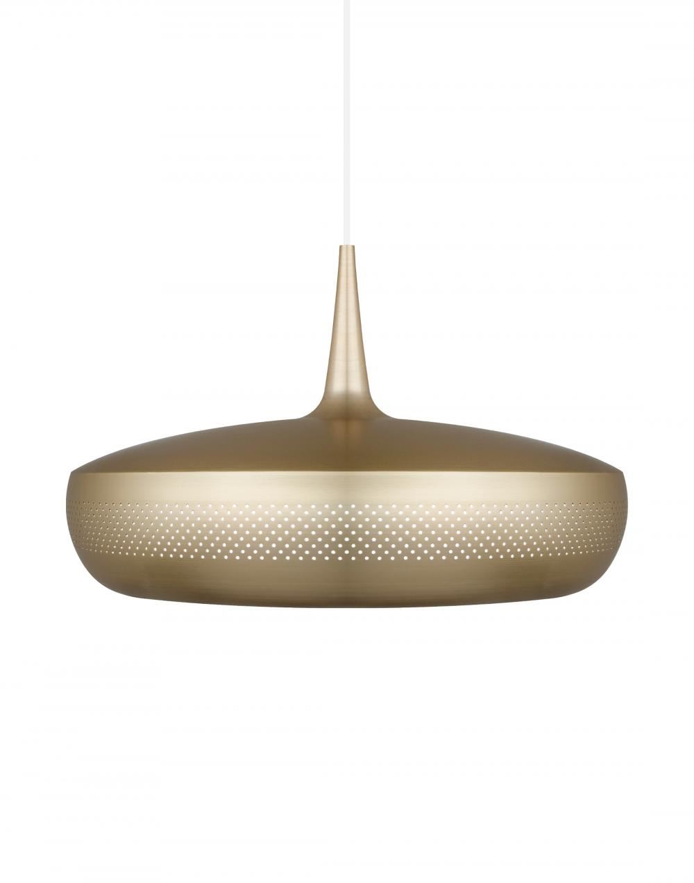 Umage Clava Dine Pendant Brushed Brass White Cable Brassgold Designer Pendant Lighting