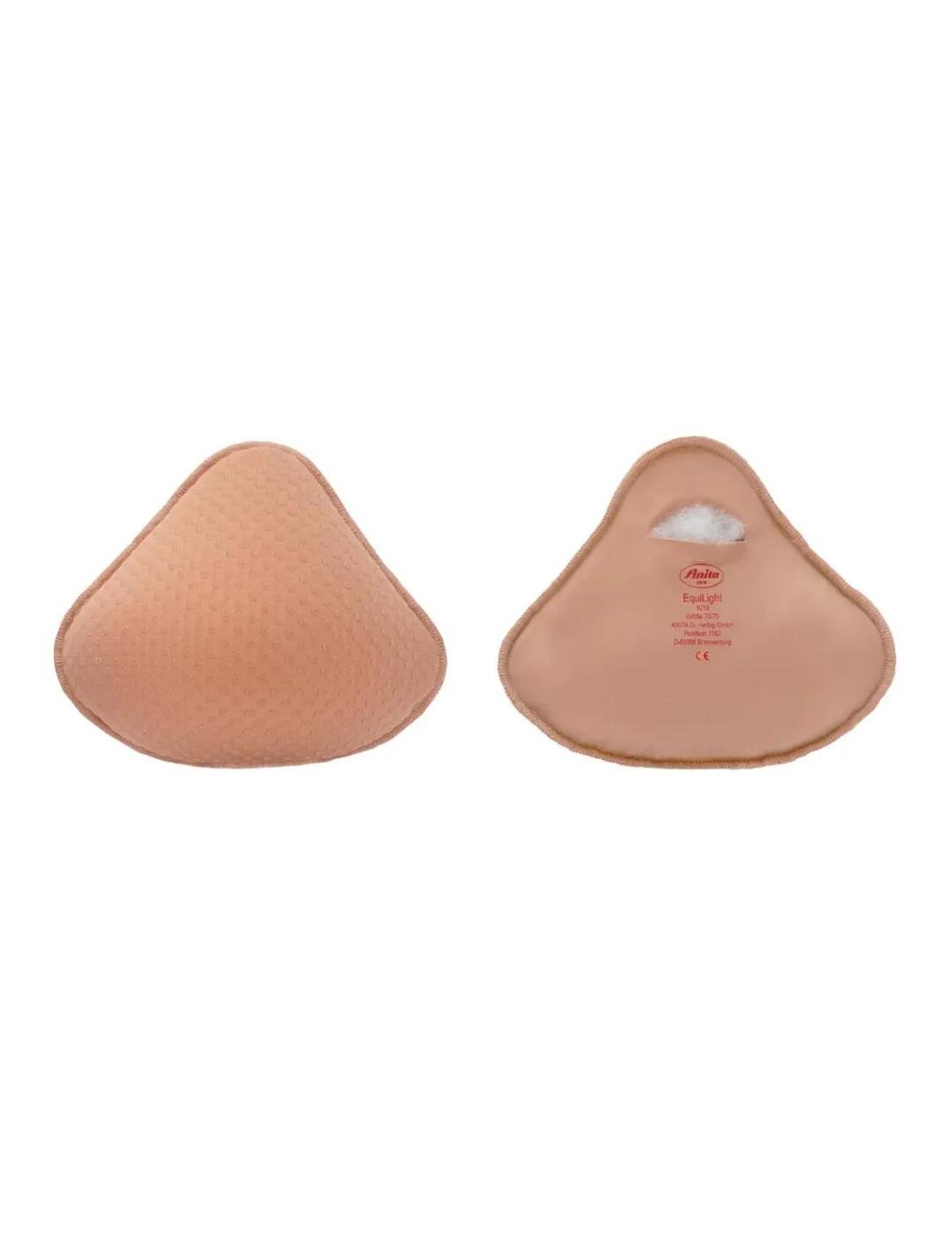 The EquiLight series by Anita uses lightweight soft materials that are a great introduction to post-mastectomy prosthesis. This bilateral breast form can be worn on either side helping create a visual balance. The soft microfibre material is gentle and wears comfortably on sensitive scar tissue and also during radiation therapy. A textured coating on the front helps secure the form to a bra. Specialised post-mastectomy bras are available by Anita.  Great introduction to breast forms Helps create visual balance Breathable microfibre Coating on front Natural tear shape Can be filled with medical fleece Country of origin: Austria Composition: 55% Polyurethane &pipe; 35% Nylon &pipe; 10 Elastane Listed in UK sizes  52375-94234-1233901 1018X Textile Breast Form