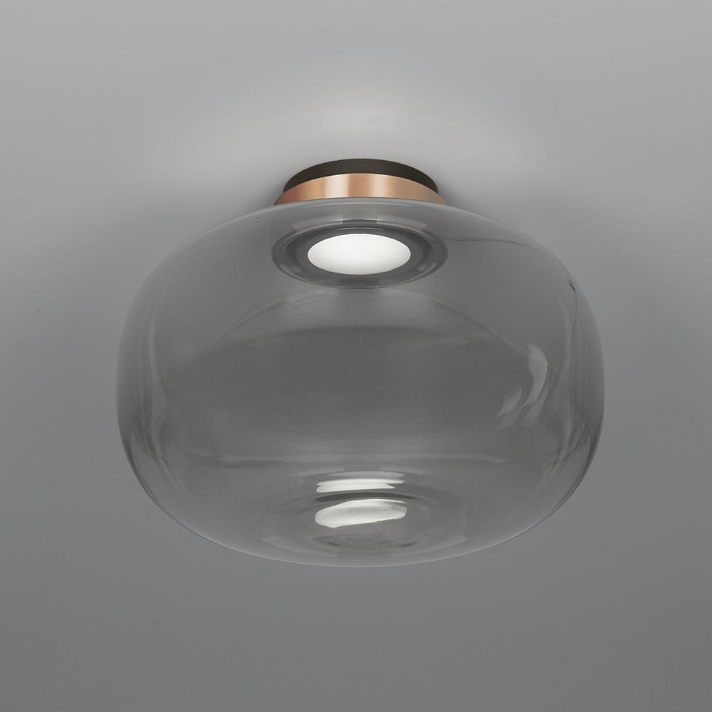 Legier Ceiling Lamp Medium Sand Black Copper Opal White Glass