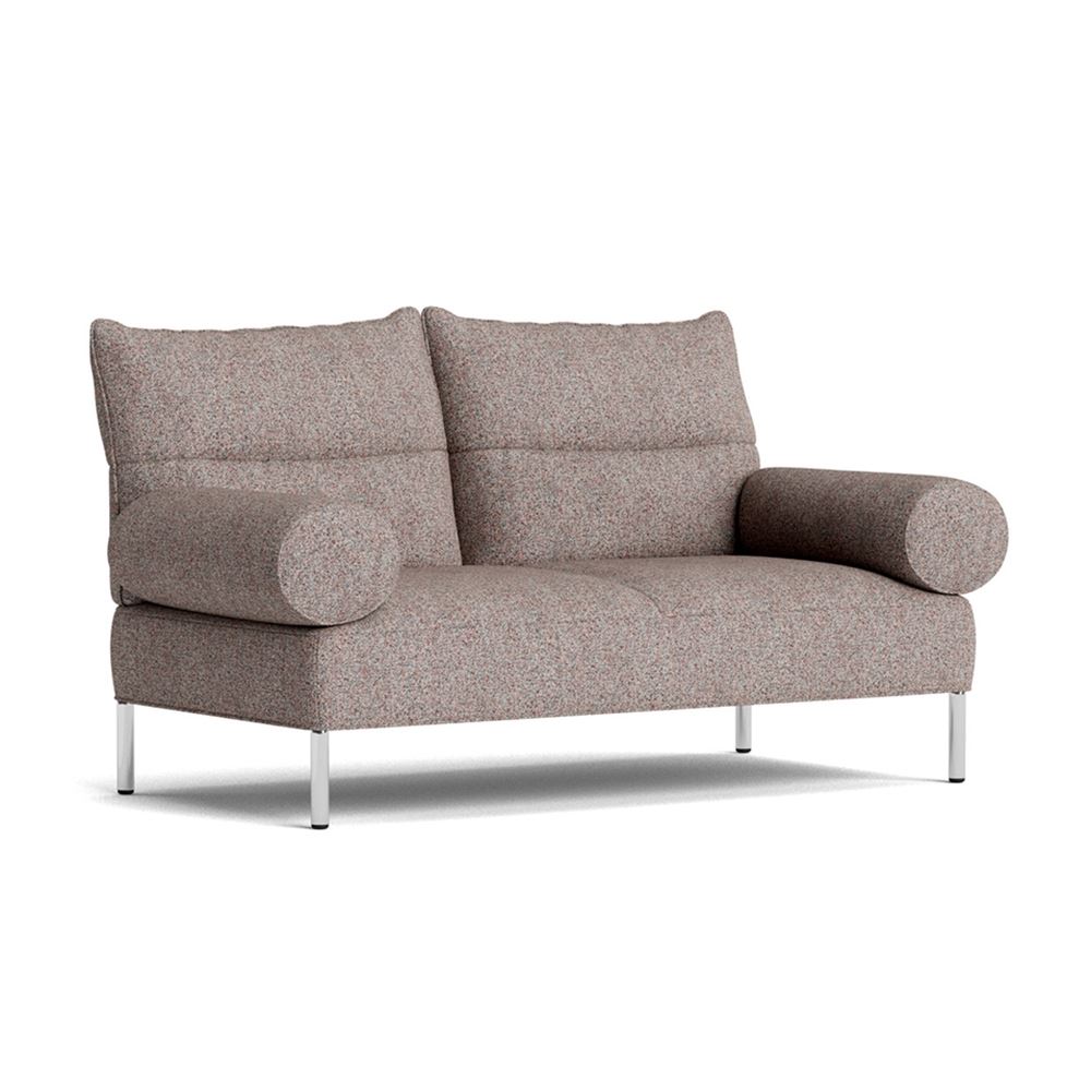 Pandarine 2 Seater Cylindrical Armrest Sofa Chromed Legs With Swarm Multi Colour